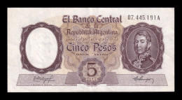 Delcampe - Argentina 5 Pesos José De San Martín 1960 Pick 275a Mbc Vf - Argentine