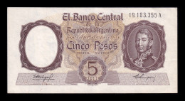 Delcampe - Argentina 5 Pesos José De San Martín 1960 Pick 275a Mbc Vf - Argentine
