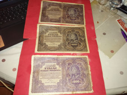 Delcampe - 3 BILLETS POLOGNE 1000  TYSLAC MARKEK POLSKICH ANNEE 1919 Voir Photos - Pologne