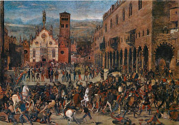 Delcampe - Art - Peinture - Histoire - Domeni'co Morone - L'expulsion Des Bonacoisi (1494) - La Cacciata Dei Bonacoisi - Mantova - - Geschichte