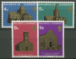 Delcampe - Guernsey 1970 Weihnachten Kirchen 35/38 Postfrisch - Guernsey