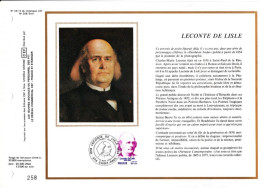 Delcampe - 16F-Carte Souvenir France CEF N° 447-Soie Du 25-3-1978 - 974 Saint-Paul - Leconte De Lisle 1818-1894 - Collectors