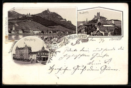 Delcampe - Lithographie Königswinter, Drachenfels, Petersberg, Drachenburg - Petersberg