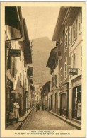 Delcampe - 73.AIGUEBELLE.RUE STE CATHERINE ET CRET DE BOBAN.COIFFEUR.HOTEL RESTAURANT - Aiguebelle