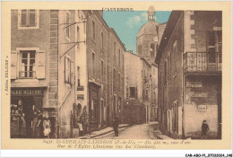 Delcampe - CAR-ABOP1-0075-63 - ST-GERMAIN-LAMBRON - Cure D'aire - Rue De L'église - Saint Germain Lembron