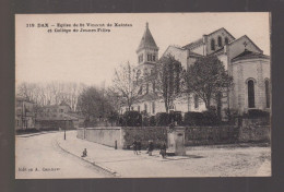 Delcampe - 40 - Dax - Eglise De St Vincent De Xaintes Et Collège De Jeunes Filles - Non Circulée - Dax