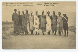 Delcampe - Postal Stationery Belgian Congo / German East Africa 1918 Kigali - Watuzi Group - Indianer