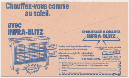 Delcampe - Postal Cheque Cover France 1988 Infra Blitz Quartz Heater - Non Classés