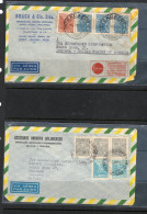 Delcampe - Brazil 1951 2 Covers To USA Used 17666 - Cartas & Documentos