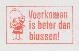 Delcampe - Meter Cut Netherlands 1985 Fireman - Prevention Is Better Than Extinguishing! - Bombero