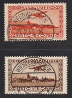 Delcampe - SAAR 158-59, Flugpost 1932 Kpl. Sauber Gestempelt, Einwandfrei, Geprüft, 125,-€ - Used Stamps