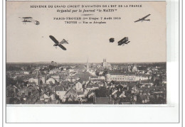 Delcampe - TROYES - Souvenir Du Grand Circuit D'Aviation De L'Est Organisé Par """"Le Matin"""" - Troyes Vue En Aéropla - Troyes