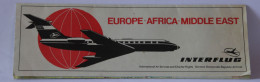 Delcampe - Original INTERFLUG Streckenkarte - Europe - Africa - Middle East - Autres & Non Classés