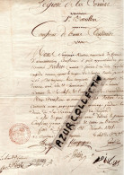 Delcampe - LEGION DE LA CORREZE . 1 ER BATAILLON . 1818 . CERTIFICAT DE BONNE CONDUITE - Documents