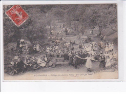 Delcampe - COUTANCES: Collège De Jeunes Filles, Un Coin Du Parc - état - Coutances