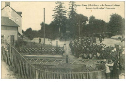 Delcampe - 56.GUER.n°15627.LE PASSAGE A NIVEAU.RETOUR DES GRANDES MANOEUVRES - Guer Cötquidan