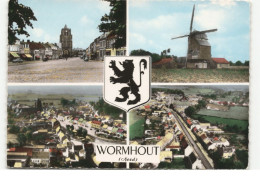 Delcampe - WORMHOUT: 4 Vues Vue Aérienne 10X15 - Très Bon état - Wormhout