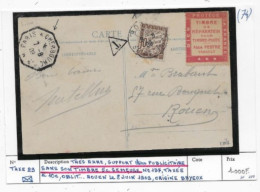 Delcampe - Carte Postale 1908  PORTE TIMBRE Publicitaire Timbre De Réparation Pour Timbre Poste Abbé PESTRE VANAULT  CP Taxée Rare - Briefe U. Dokumente