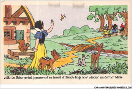 Delcampe - CAR-AAMP3-DISNEY-0228 - Blanche-Neige - Les Nains Partent Joyeusement Au Travail Et Blanche Neige - N°22 - Disneyland