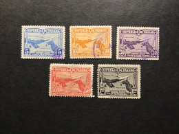 Delcampe - Panama 1930 Airmail Set Used SG 244-8 Mi 156-160 Yv 10-14 - Panama