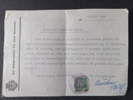 Delcampe - Sitten- Und Leumundszeugnis 1946 – Stadt Stockerau, Original Amtsdokument Mit Stempel  /251110/ - Historical Documents