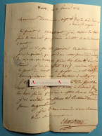 Delcampe - ● NANTES 1845 Lettre M. CHANTREAU à M. Desvarannes Négociant Bois De Marine à Angers - Historical Documents