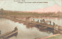 Delcampe - FRANCE - Compiègne - Pont - Bateaux - Génie Français - Calèche - Guerre 1914 - Animé - Carte Postale Ancienne - Compiegne