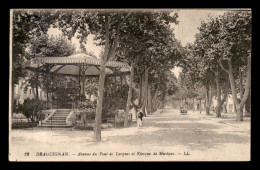 Delcampe - 83 - DRAGUIGNAN - AVENUE DU PONT DE LORGNES ET KIOSQUE DE MUSIQUE - Draguignan