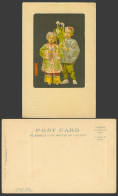 Delcampe - China Bertha B. Stuart Old Postcard Daffodils Flowers Children Gaiwan Boy & Girl - China
