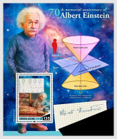 Delcampe - SIERRA LEONE 2025 MNH 70th Memorial Anni. Of Albert Einstein S/S I – OFFICIAL ISSUE – DHQ2605 - Albert Einstein