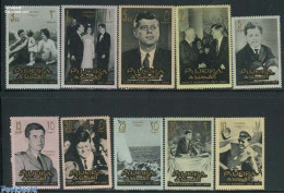 Delcampe - Fujeira 1965 J.F. Kennedy 10v, Mint NH, History - Sport - Transport - American Presidents - Sailing - Ships And Boats - Vela