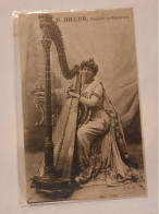 Delcampe - CPA , Artistique – F. Balfa, Cantatrice-harpiste – Portrait Musical Ancien - Musik