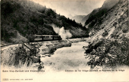 Delcampe - Bahn Visp-Zermatt Und Vispbachfälle (3355) - Viège