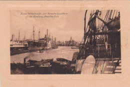 Delcampe - HAMBURG-AMERIKA LINIE - Kaiser Wilhelmhafen Und Verwaltungsgebäude, Postcard - Voile