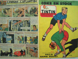 Delcampe - TINTIN France Numéro 425 Du 13/12/1956 - NOËL 1956 -   Le Croiseur DE GRASSE -Couverture Raymond Reding BE - Tintin