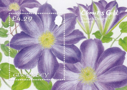 Delcampe - 2024 Guernsey Flowers Clematis Gold Souvenir Sheet MNH @BELOW FACE VALUE - Guernsey