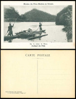 Delcampe - Fiji Old Postcard Native Fijian Men Canoe Boat On Rewa River, Archipel Des Fidji - Fidschi