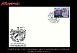 Delcampe - CUBA SPD-FDC. 2016-29 55 ANIVERSARIO DEL MINISTERIO DEL INTERIOR. ERNESTO CHE GUEVARA - FDC