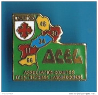 Delcampe - PIN'S //  ** A C E L ** ASSOCIATION COMITÉS D'ENTREPRISES LANGUEDOCIENS ** - Associations