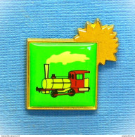 Delcampe - 1 PIN'S // ** TRAIN A VAPEUR ** . (ÉQUILIBRE I.C.E. FRANCE). - TGV