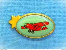Delcampe - 1 PIN'S // ** AVION MONOMOTEUR ** . (ÉQUILIBRE I.C.E. FRANCE). - Airplanes