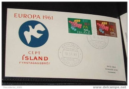 Delcampe - EUROPA CEPT-FDC - ISLANDA-ICELAND-ISLAND - 1961 - FDC