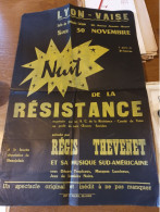 Delcampe - Affiche Ancienne “Nuit De La Résistance” Lyon-Vaise – Années 1950 – 60x40 Cm - Plakate