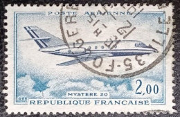Delcampe - France P.A. Y&T N°42 Cachet De Fougères. Dassault Mystère 2 Fr. Bleu-vert Et Bleu. Sans Charnière T.B. - 1960-.... Gebraucht
