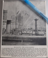 Delcampe - Brandspuiten Voor Wolkenkrabbers - Battery Park Manhattan New-York - Origineel Knipsel Coupure Magazine 1929 - Non Classés