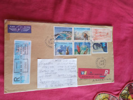 Delcampe - France.argentina.reg.letter.nat.parks.3055..3057.2998/9.pasteur 2925.a58.cv E 19+e12 Reg Post By April. - Lettres & Documents