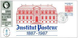 Delcampe - 041 Carte Officielle Exposition Internationale Exhibition Espamer FDC 1987 France Institut Louis Pasteur - Louis Pasteur