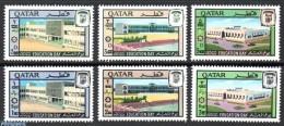 Delcampe - Qatar 1966 Education Day, Overprints 6v, Mint NH, Science - Education - Qatar