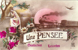 Delcampe - OOSTACKER - LOURDES -  Une Pensée - Gent