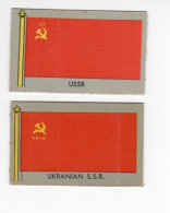 Delcampe - Army Chromo Flags Of The World RUSSIE RUSSIA UKRAINE  Didactique 70 X 45 Mm Cardboard Parade 2 Scans Bien - Autres & Non Classés
